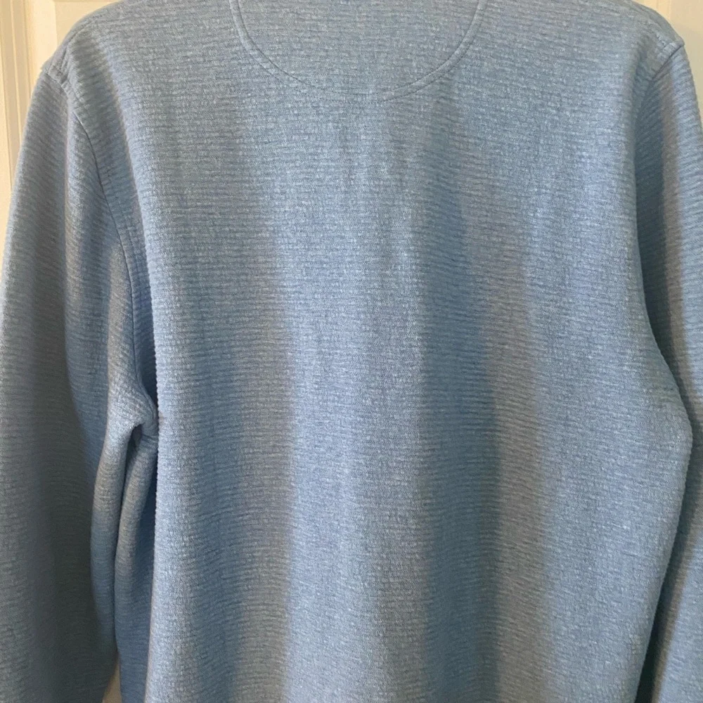 L.L. Bean Blue Zip Up Sweater with Standing Collar - like new - Picture 11 of 12